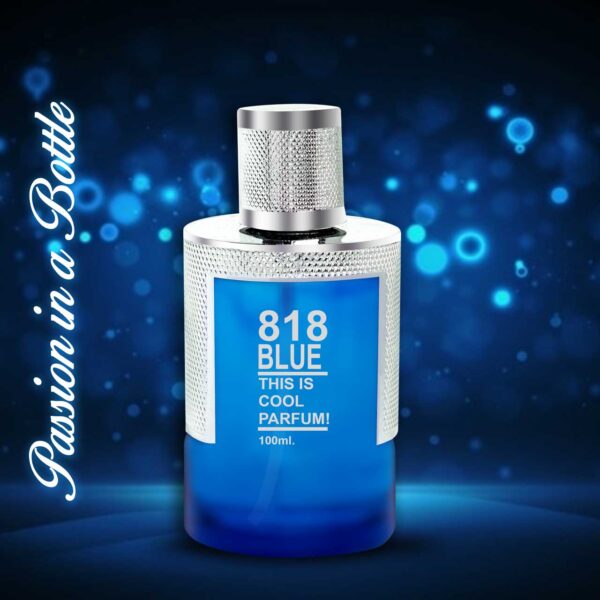 818 Cool Blue Luxury Perfume for Men and Women 100ml - Image 3