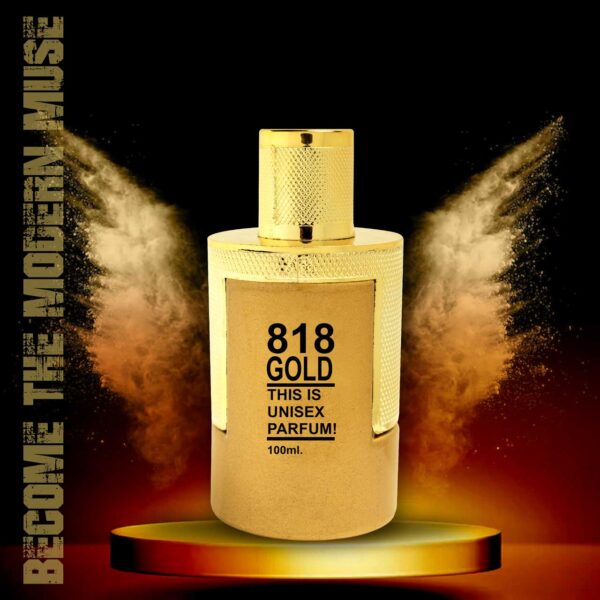 818 Gold Luxury Perfume for Men 100ml - Image 3