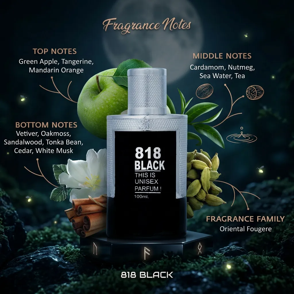 818 Black Perfume for Men 100ml - Image 5