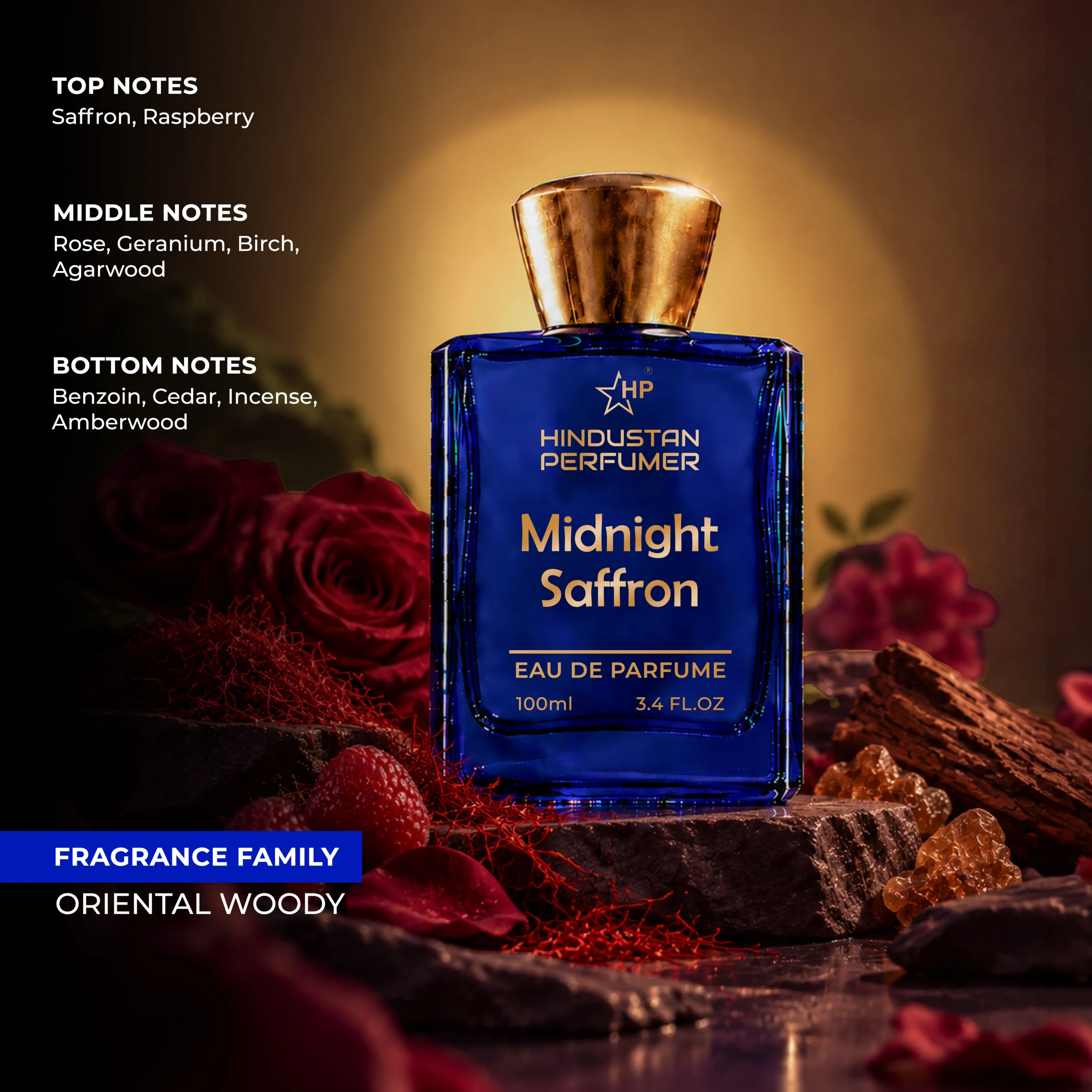 Midnight Saffron Perfume for Men & Women 100ml - Image 4