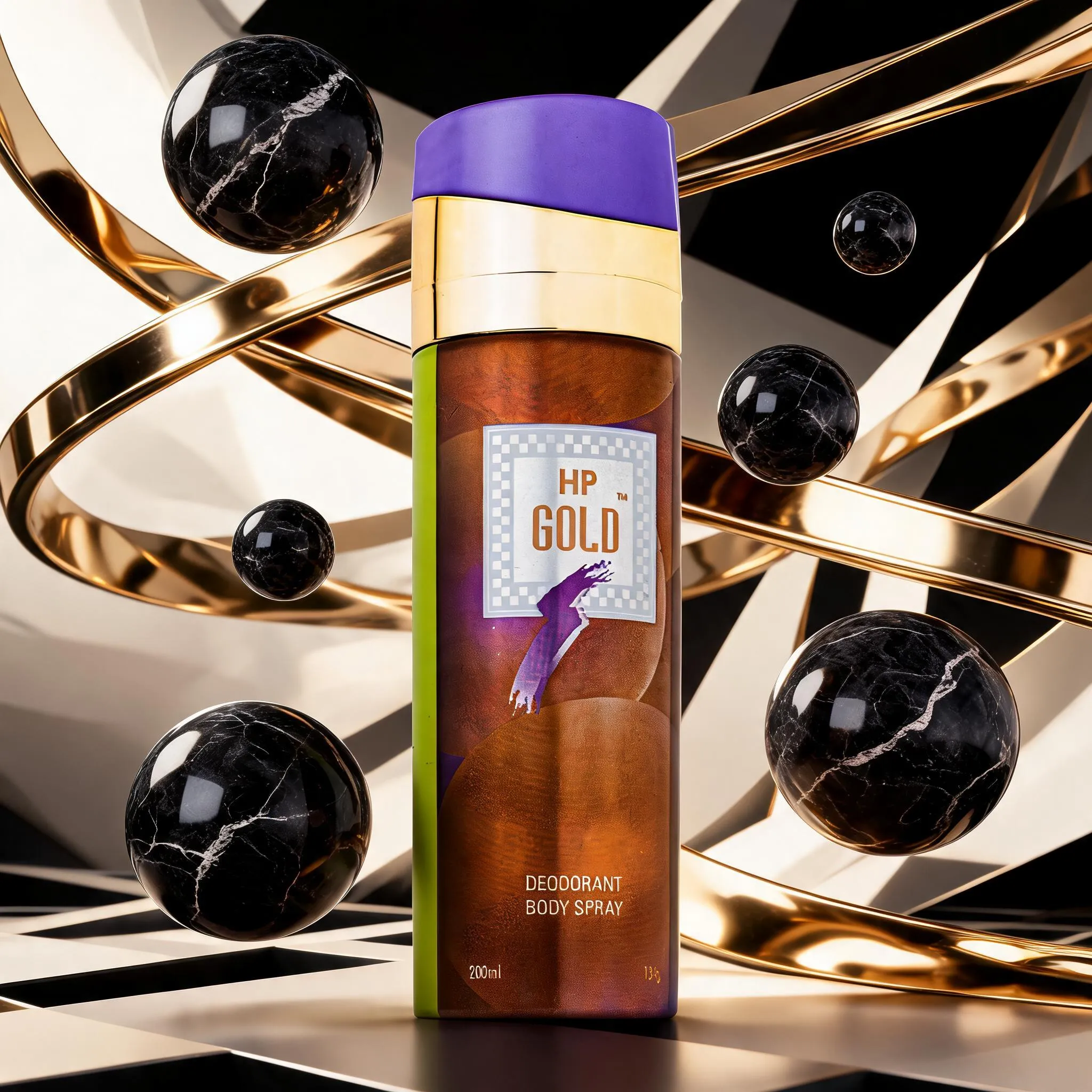 Gold Deodorant Body spray for Men and Women 200ml - Image 4